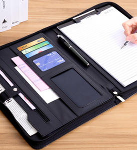 Anpassbarer A4-Lederpräsentationsordner Multifunktions-4S-Verkaufsmanager Document Board mit benutzer definiertem Logo-Verkaufs rechner - Product Image 5