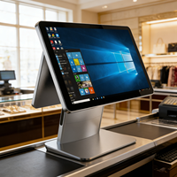Sistema POS de Aleación de Aluminio de 15.6 Pulgadas, Terminal POS Todo en Uno, Android Windows, Pantalla Dual, Máquina POS para Restaurante, Punto de Venta