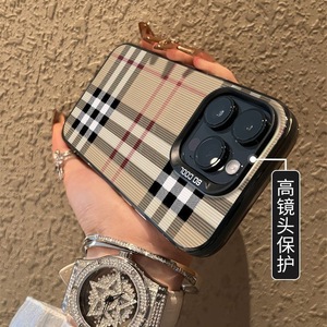 Light Luxury Plaid para iPhone 16 Pro Max I Phone Case Apple 12 13 14 15 Plus Trendy Classic X Bulk Fancy Trendy Brand Cover - Product Image 2