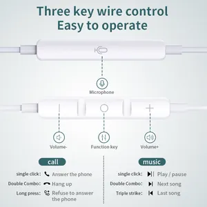 Oem Neuestes Design 3,5-mm-Kabelkopfhörer 3,5-mm-Kabelkopfhörer mit Mikrofon-und Lautstärke regler