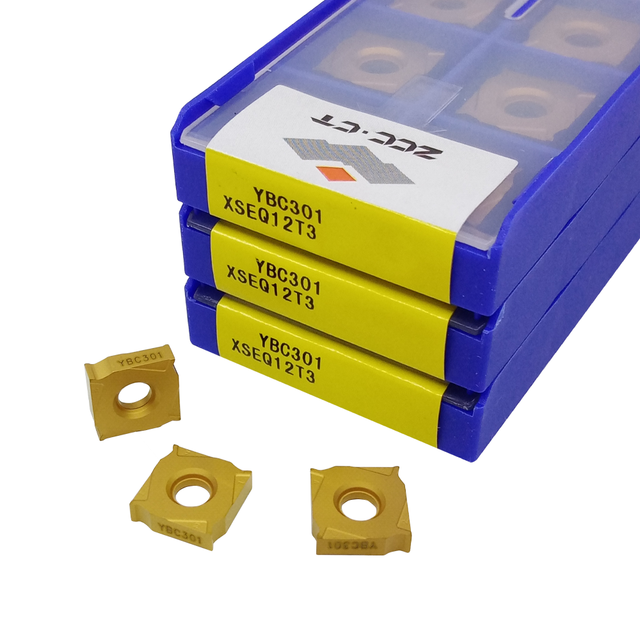 ZCC Carbide Inserts XSEQ YBC301 XSEQ12T3 Indexable Face Milling Cutter Inserts CNC Cutting Tools