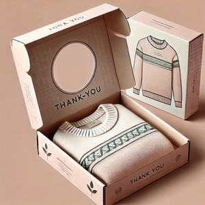 Boîtes rigides carrées en carton recyclable personnalisées, doublure en éponge, matériaux recyclés écologiques, emballage pour foulards et vêtements de mode - Product Image 6