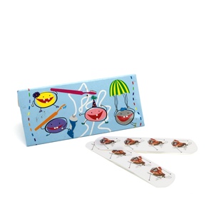 Trousse de premiers secours, bandages lumineux imperméables, formes et motifs variés, couleur phosphorescente, autres, certifiés EO désinfectés, 72x19mm - Product Image 2