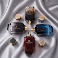 Flacon de parfum carré à prix surprise 100 ml 50 ml, flacon de parfum noir dégradé avec emballage boîte et couvercle de luxe, directement de l'usine