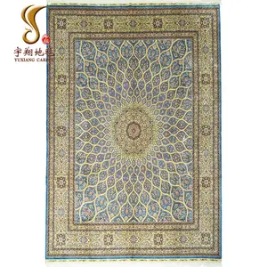 Yuxiang Rug Supplier Free Shipping Medallion Carpet Mosque Top Design 8 x 10 ft Persian Silk Rug for Sale