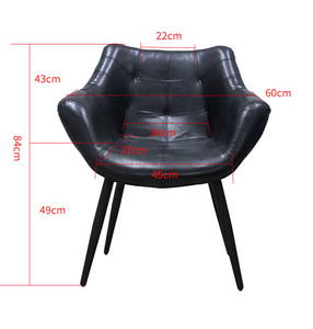 Commercio all'ingrosso della fabbrica di Design moderno cuoio PU vernice a spruzzo di metallo soggiorno <span class=keywords><strong>sedia</strong></span>, posto di svago <span class=keywords><strong>sedia</strong></span> per gli ospiti, semplice <span class=keywords><strong>sedia</strong></span> da ufficio - Product Image 2
