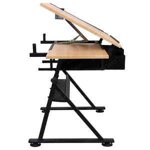 SINOART en STOCK Table à dessin d'art Table de dessin inclinée réglable Table de dessin en bois avec tabouret - Product Image 3