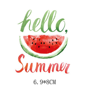 Autocollants de transfert thermique en gros, impression DTF, <span class=keywords><strong>film</strong></span> PET de haute qualité, motif pastèque estival, transfert à chaud pour vêtements - Product Image 3