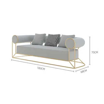 Mesa de cubierta nórdica y silla, sofá Individual Doble para tres personas, combinación de postre, café, salón de belleza