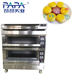 2 Lapisan 4 Nampan Kue Kue Roti Maamoul Biskuit Deck Oven Listrik Gas Pizza Baking Oven