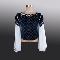 MP015 Tunique de danseuse de ballet pour homme Raymonda marine et blanche