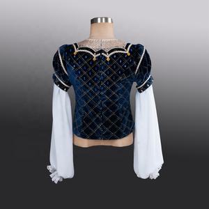 MP015 blu scuro e bianco Raymonda <span class=keywords><strong>uomo</strong></span> ballerina di danza classica Costume di variazione maschile tunica - Product Image 3