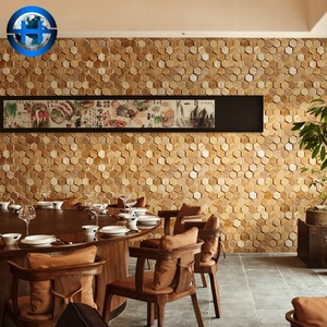 Hexagonal 3D <strong>Wood</strong> Wall <strong>Panel</strong> Textured Accent Wall Design for <strong>Living</strong> <strong>Room</strong> &amp; Office Decor - Product Image 4