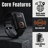 Montre connectée 4G GPS avec détection de chute VS18, moniteur de fréquence cardiaque, pendentif, géolocalisation, SOS, appel familial, montre pour personnes âgées, traceur GPS pour seniors