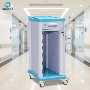 عربة طوارئ طبية متحركة SET24 من البلاستيك ABS لحفظ سجلات المرضى وسجلات التاريخ الطبي - Product Image 6