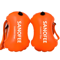 Bouée de natation en eau libre haute visibilité 10L-Flotteur de remorquage de sécurité gonflable pour la protection des nageurs dans la mer du lac et l'océan