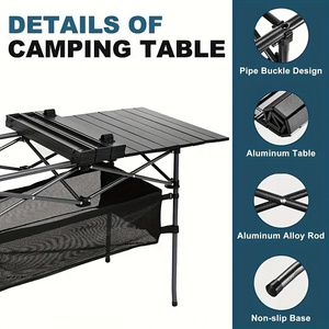 Mesa Plegable de Aluminio Ligera Db para Camping, 37.2 x 21.7 x 19 Pulgadas, Mesa Portátil para Exteriores con Almacenamiento para Aventuras al Aire Libre - Product Image 6