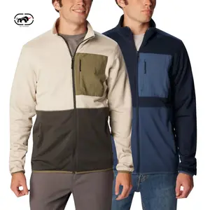 Jaqueta de lã Sherpa para homens com zíper popular personalizada para inverno ao ar livre