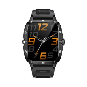 Jam tangan pintar luar ruangan KT71 3AMT tahan air pelacak olahraga 1.96 inci layar HD panggilan BT jam tangan pintar untuk pria wanita 2024 keluaran baru