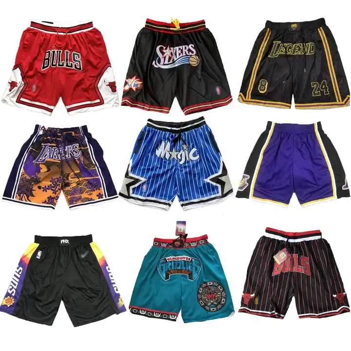 2024 Hoge Kwaliteit Nbaing Shorts Groothandel Justdon Geborduurd Ademend Mesh Snel Droog Basketbal Shorts Gewoon Dragen Broek