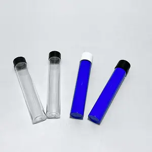Tabung plastik pra-rol plastik 120mm, tabung plastik dengan tutup tahan anak hitam