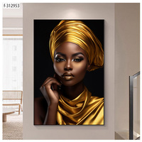 Arte de Pared Nórdico de Belleza Femenina Negra, Decoración para Sala de Estar, Impresiones HD de Mujeres Africanas, Pósters, Cuadros, Figuras Decorativas