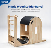 Baril d'escalier en bois d'érable MJD, machine de Pilates Reformer de qualité commerciale, idéale pour les salles de sport et les studios.