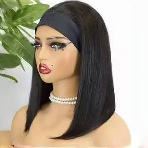 Letsfly Promotion 51$ Perruques Bob avec bandeau 14 pouces, Cheveux 100% Humains, Styles Lisse, Bouclé, Afro, Ondulé, Volumineux, Vente en gros 210 grammes - Product Image 1