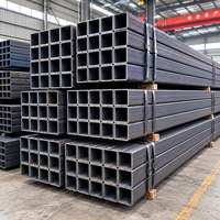 Tubería de Acero al Carbono Cuadrada Soldada por Resistencia (ERW) Laminada en Caliente, Tubos Metálicos Q345 JIS/KS 180x180mm 6M 12M, Hierro Estructural Cuadrado Hueco