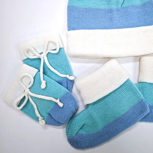 Juego de Accesorios de Punto para Bebé, Invierno, Gorro, Guantes, Zapatos, Caja de Regalo, Diseño OEM - Product Image 6