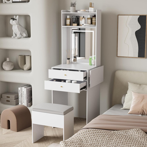 Coiffeuse moderne simple en <span class=keywords><strong>fer</strong></span> <span class=keywords><strong>forgé</strong></span> pour petit appartement avec <span class=keywords><strong>miroir</strong></span> de chaise - Product Image 2