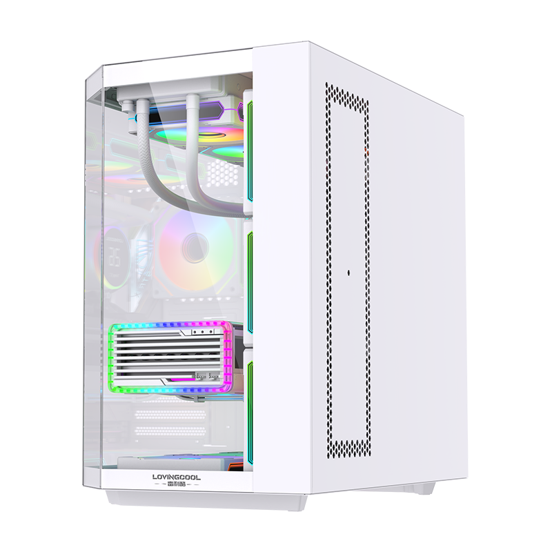 ORANGLES LOVINGCOOL New Style Cube Gaming PC Case | ATX/Micro-ATX/ITX Mid-Tower Desktop Computer Cabinet with Double Tempered Glass, RGB Fans, 240mm Liquid Cooler Support – Factory Price (Qatar) - detailed closeup view - illustrating benefits - Image 3 of 6 | created for all | Shop LOVINGCOOL New Style Cube Gaming PC Case | ATX/Micro-ATX/ITX Mid-Tower Desktop Computer Cabinet with Double Tempered Glass, RGB Fans, 240mm Liquid Cooler Support – Factory Price (Qatar) North Carolina | Free Shipping ORANGLES