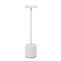 Lampe de table portable rechargeable LED sans fil avec contrôle tactile et réglage progressif de la luminosité pour chambre, hôtel, maison