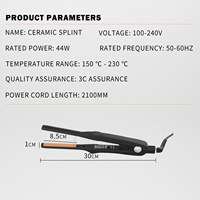 Fer à friser fin pour hommes, plaque en titane, Pixie, 2 en 1, Mini lisseur pour cheveux courts, 1/3, 8mm, 3/10 pouces