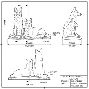 Statue de chien monumentale en laiton brun patiné sur mesure, taille réelle, sculpture animale pour propriété, vente en gros - Product Image 6