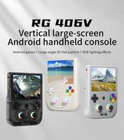 Éclairage RVB pour console de jeu portable rétro RG406V, écran IPS de 4 pouces, Android 13, processeur quadricœur Mali-G57, 8 Go de RAM