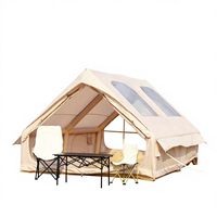 Tente pneumatique OEM 12 places - Beige, imperméable, directement de l'usine, pour voyages en famille, camping en plein air, portable, tissu Oxford 300D, quatre saisons, une tente