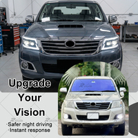 Phares Avant LED pour Hilux Vigo 2012-2015 Plug and Play Double Lentille DRL Phares Clignotants Accessoires