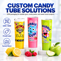 Tubes d'emballage en aluminium et plastique haute barrière avec logo personnalisé, impression UV, bouchon à vis pour fruits, bonbons, confiture 12,7-35 mm