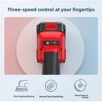 Meuleuse d'angle électrique sans fil sans balais haute puissance avec batterie lithium-ion, coupeur multifonctionnel pour usage domestique AG06 9000 tr/min