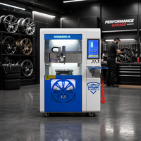 Machine de réparation de jantes en alliage CNC verticale mobile DCM32C-S pour le découpage diamanté et la remise à neuf des jantes, idéale pour les ateliers de pneus