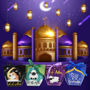 Eid <span class=keywords><strong>AL</strong></span> adha Mubarak chủ đề cừu thiết kế kẹo điều trị hộp giấy với Ribbon mubarak bên favour quà tặng bao bì hộp giấy - Product Image 6