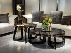 Mesa de Centro Italiana de Lujo, Combinación Alta y Baja, Madera Maciza con Acabado en Barniz Piano, Venta al Por Mayor - Product Image 3