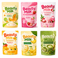Beauty Milk Collageen Poederdrank Glutathion Beauty Supplement Fruit Smaken Groothandel OEM ODM Private Label Merk Fabrikant