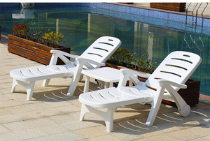 Silla plegable de plástico para playa, asiento de lujo para ocio al aire libre, Parque Acuático, hotel, cama de <span class=keywords><strong>piscina</strong></span> - Product Image 4