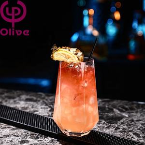 Verre à cocktail hexagonal transparent haut de gamme sans pied pour fêtes, idéal pour vin, bière, whisky, champagne, eau, thé, mojito - Product Image 4