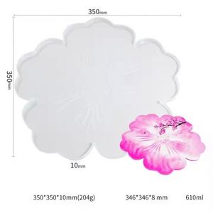 Diy Silicone Oval Crystal <b>Agate</b> Plate Epoxy Casting Irregular Flower Resin <b>Coaster</b> Mold Cake Tools - Product Image 4