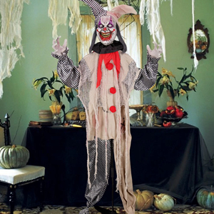 Aroma - Decoración <span class=keywords><strong>de</strong></span> <span class=keywords><strong>Payaso</strong></span> <span class=keywords><strong>Animado</strong></span> <span class=keywords><strong>de</strong></span> Halloween <span class=keywords><strong>de</strong></span> 5.5 Pies <span class=keywords><strong>de</strong></span> Altura con Ojos Iluminados, Sonido <span class=keywords><strong>de</strong></span> Risa y Cuerpo Móvil - Product Image 1