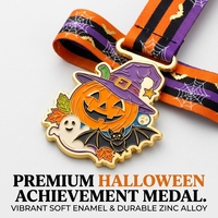 Médaille de finisseur personnalisée amusante pour Halloween, en alliage de zinc, pour marathon, décoration de fête, récompense