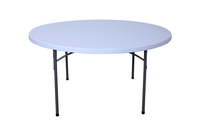 Table de banquet rectangulaire pliable en HDPE avec pieds repliables pour mariage, utilisation extérieure, logo personnalisé, durable, prête à l'emploi en cuisine